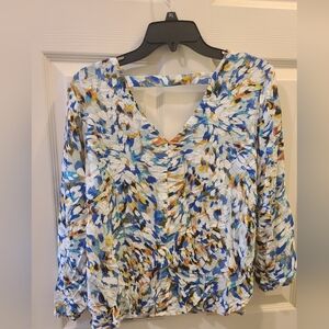 Liverpool Multicolor Abstract Print Top